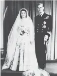  ?? AP ?? Elizabeth, then a princess, and Prince Philip marry in London in 1947.