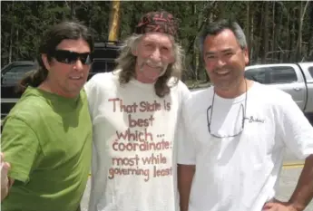  ?? | AP ?? Climbers Ron Kauk, from left, Jim Bridwell, and Ron Gomez at Yosemite National Park, Calif., in 2015.