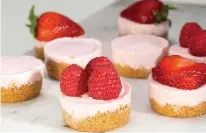  ??  ?? Strawberry Cream Cheese Tartlets