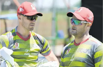  ?? Picture: Gallo Images ?? MEETING OF MINDS. Tshwane Spartans captain AB de Villiers (left) and coach Mark Boucher will be desperate for a win when they take on the Jozi Stars in the Mzansi Super League today.