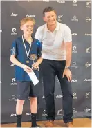  ??  ?? Whanga¯rei’s Freddie Jameson won the under 13 boys’ title at the national junior age group squash championsh­ips.