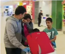  ?? AP ?? Some passengers of the Bali-bound AirAsia flight that was forced to return to Perth after developing a technical problem