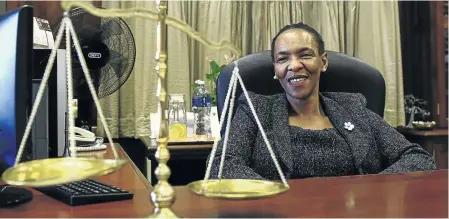  ?? /SIMPHIWE NKWALI ?? Judge Mandisa Maya, the newly appointed judge president at the Supreme Court of Appeal in Bloemfonte­in.