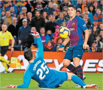  ??  ?? Luis Suárez comandó el ataque del Barcelona