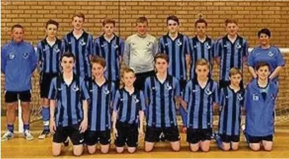  ??  ?? ●● Macclesfie­ld Panthers won the Under 14s League Division 1 title in the Stockport Metro League