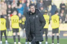  ?? ?? HAPPIEST ON THE ROAD: Harrogate Town manager Simon Weaver ahead of the recent win at Doncaster Rovers.