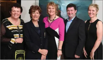  ??  ?? Mary Sheehy, Ladies Captain Margaret O’Shea, Emma Morrissey, Michael Casey and Faith Morrissey at the Tralee Golf Club annual Captains Dinner in the Rose Hotel Tralee last Saturday