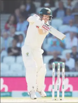  ??  ?? Australia’s David Warner on the go during his unbeaten ton yesterday. (Reuters photo)