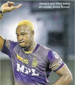  ?? ?? Jamaica and West Indies all-rounder Andre Russell