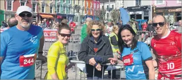  ?? ?? Some of those pictured in Cobh included Ken Steele, Siobhan Steele, Sonia O’Sullivan and Jayne O’Bric.