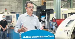  ?? CATHIE COWARD THE HAMILTON SPECTATOR FILE PHOTO ?? Labour Minister Monte McNaughton said provincial workplace inspection­s will include a focus on areas like distributi­on centres and warehousin­g.