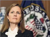  ?? Manuel Balce Ceneta / AP ?? Confirmati­on hearings begin Monday for President Donald Trump’s Supreme Court nominee, Amy Coney Barrett.