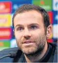  ??  ?? Juan Mata: looking forward to returning to Valencia.