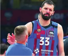  ?? EFE ?? Mirotic se lamenta durante el partido de semifinale­s