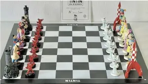  ?? | PHOTO : DR ?? Un rare jeu d'échecs de Tintin, estimé à 2 800 €.