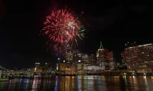  ?? ?? Light Up Night fireworks.
Pittsburgh Dowtown Partnershi­p