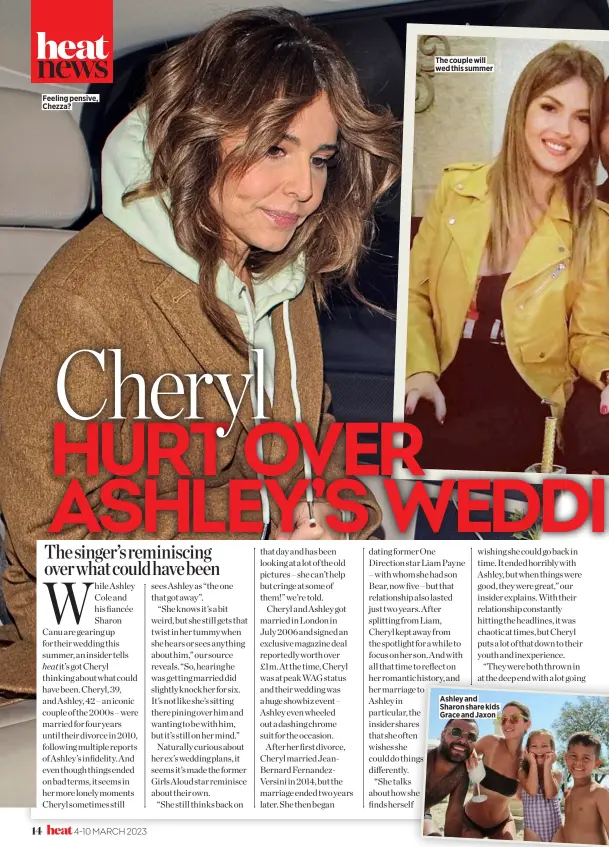  ?? ?? Feeling pensive, Chezza?
The couple will wed this summer
Ashley and Sharon share kids Grace and Jaxon