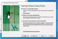  ??  ?? VeraCrypt’s wizard makes it easy to create any kind of encrypted drive.