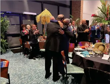  ?? LARISSA BERISWILL — THE MORNING JOURNAL ?? Dr. Alex Zolli, left, and Jeanette Willis after the awarding of the 2024Living Angel Award at the 38th annual Life Savers Ball.