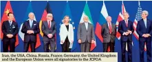  ??  ?? Iran, the USA, China, Russia, France, Germany, the United Kingdom and the European Union were all signatorie­s to the JCPOA