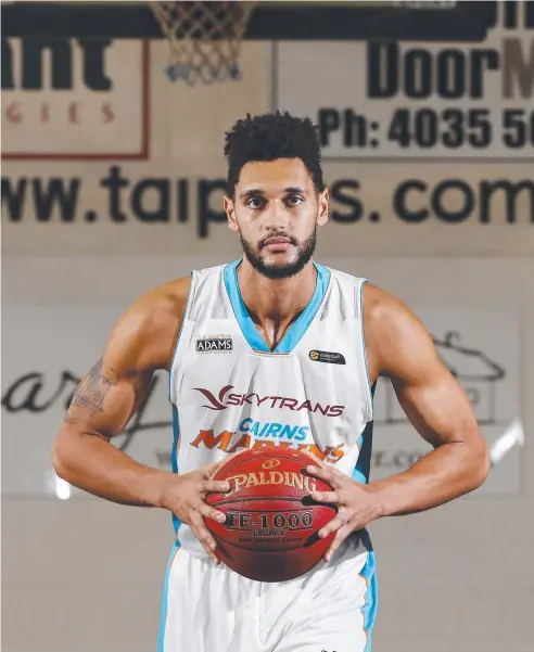  ?? Picture: BRENDAN RADKE ?? BIG AMBITION: Tevin Jackson will lead the Cairns Marlins front-court this season but has the NBL in his sights.
