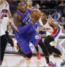  ?? THE ASSOCIATED PRESS FILE ?? Sixers forward Robert Covington (33) was not available Wednesday night for a game against Atlanta due to an apparent knee problem.