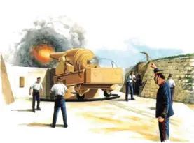  ??  ?? The Famous 100-ton gun in action