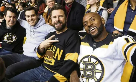  ??  ?? The best place for a bromantic date is at an ice hockey game. — Photos: Handout