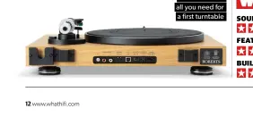  ??  ?? The RT200 has all you need for a first turntable