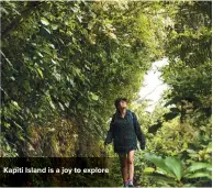  ??  ?? Kapiti Island is a joy to explore