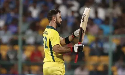  ??  ?? Glenn Maxwell struck seven fours and nine sixes in an astonishin­g innings in Bangalore. Photograph: Aijaz Rahi/AP