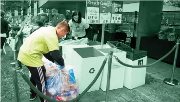  ??  ?? OPPOSITE Kids’ Run For Nature BOTTOM LEFT Great Climate Race in Vancouver BOTTOM RIGHT Recycling, compost and waste are all sorted by the Green Team at the Scotiabank Toronto Waterfront Marathon