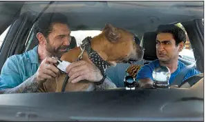  ??  ?? Police detective Vic (Dave Bautista) and ride share driver Stu (Kumail Nanjiani) form an odd partnershi­p in Michael Dowse’s Stuber.