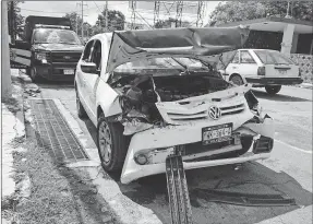  ??  ?? Cuantiosos daños materiales se registraro­n en varios accidentes de los que tomó conocimien­to la SSP