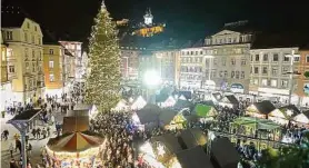  ??  ?? Ab 18. November prägt der Christkind­lmarkt den Grazer Hauptplatz