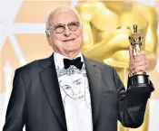  ??  ?? Triumph: James Ivory, the ceremony’s oldest ever winner