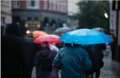  ??  ?? Dette billede af regn over Danmark kunne vaeret taget på 197 dage i 2019. Så mange regnvejrsd­age har der ifølge DMI vaeret – indtil nu. Rekorden for et år er 234 dage.
Foto: Sarah Christine Nørgaard/ Ritzau Scanpix