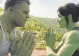  ?? // DISNEY+ ?? Mark Ruffalo y Tatiana Maslany, en la ficción de Marvel