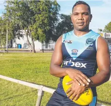  ?? Picture: GREY MORRIS ?? Darwin Buffalo Ishmael Palmer is carrying on a family tradition that began with his dad, the multi-talented Daniel Palmer, in the 1980s and '90s