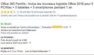  ??  ?? Bradé à -50 %, l’abonnement à Office 365 Famille revient à 4 € par mois pour cinq ordinateur­s !