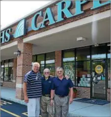  ?? TRENTONIAN FILE PHOTO ?? L-R: Rob Hafitz, Rich Linnell and Ray Davidson from Rich’s Carpet One in Hamilton.