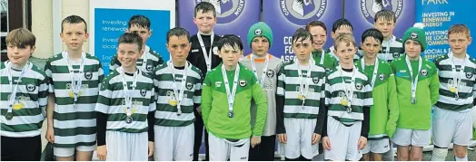  ?? ?? RUNNERS-UP: The Strand Celtic Boys U-12 squad, beaten finalists in last Saturday’s Connacht Boys U-12 Cup final.