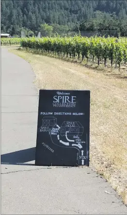  ?? Courtesy photo ?? Set in the midst of some of Napa’s finest vineyards lies the Spire Tasting Room.