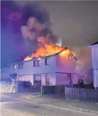  ??  ?? Distressin­g This year’s particular­ly busy Bonfire Night in Lanarkshir­e included a devastatin­g house fire in Motherwell