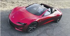  ?? ELON MUSK/TWITTER ?? The second generation Tesla Roadster.