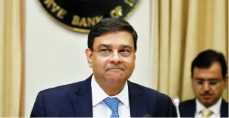  ??  ?? Urjit Patel, governor of the Reserve Bank of India, attends a news conference in Mumbai on Thursday. (Reuters)