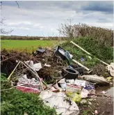  ??  ?? Damage: A hedgerow in Frome, Somerset, has become an eyesore