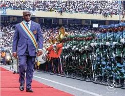  ?? Picture: DRC Presidency ?? DRC President Felix Tshisekedi was sworn in yesterday for a second term. He promised to tackle the country’s many problems, including insecurity and poverty.