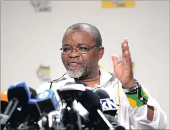  ?? PICTURE: BHEKIKHAYA MABASO ?? ONE OF THE BIG SIX: ANC secretary-general Gwede Mantashe briefs the media about the outcome of the NEC meeting in this file picture.