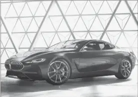  ??  ?? The BMW Concept 8 Series study car hints at the 8 Series Coupe coming in 2018.